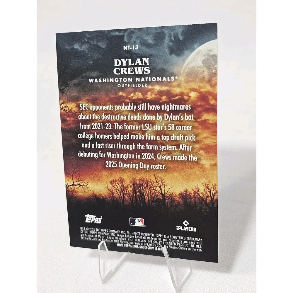 2025 Topps Update Series - Night Terrors Dylan Crews #NT-13 (RC)